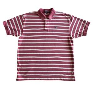Vineyard Vines Striped Polo Size L Shirt Short Sleeve Golf Preppy Coastal Sport